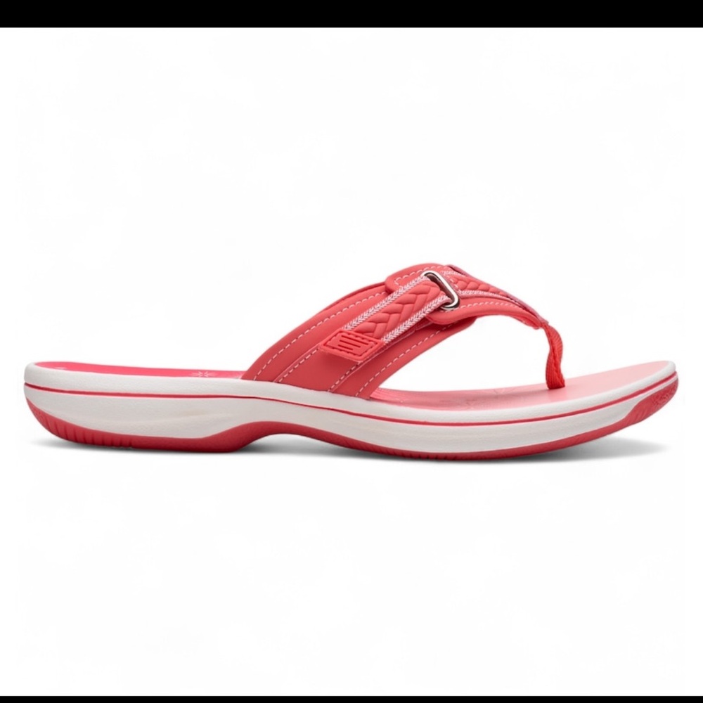 Clarks Women's Red Patterned Sandals